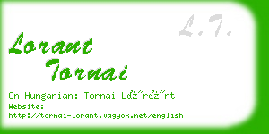 lorant tornai business card